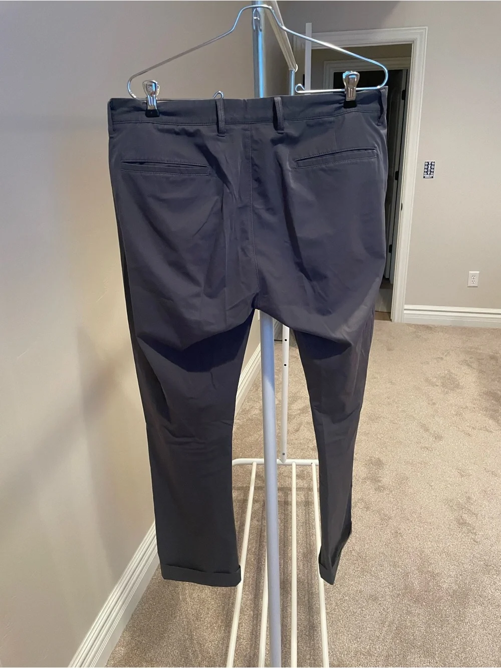 J. Crew Men's Dark Navy Straight-Leg ‘Tech Pants’